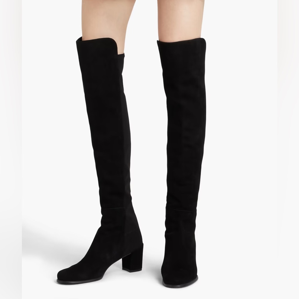 Stuart Weitzman City Suede and Neoprene Over-the-Knee Boots Size 5.5